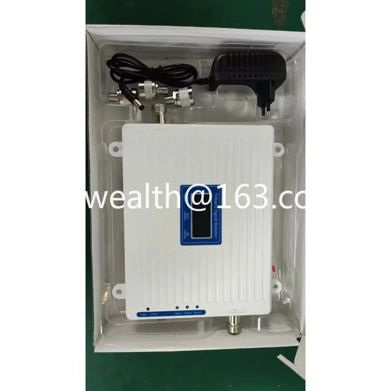 Wholesales Outdoor Tri-Band 900/1800/2100MHz Signal Amplifier Repeater Compatible with GSM 3G 4G Wi-Fi Networks Cell Booster