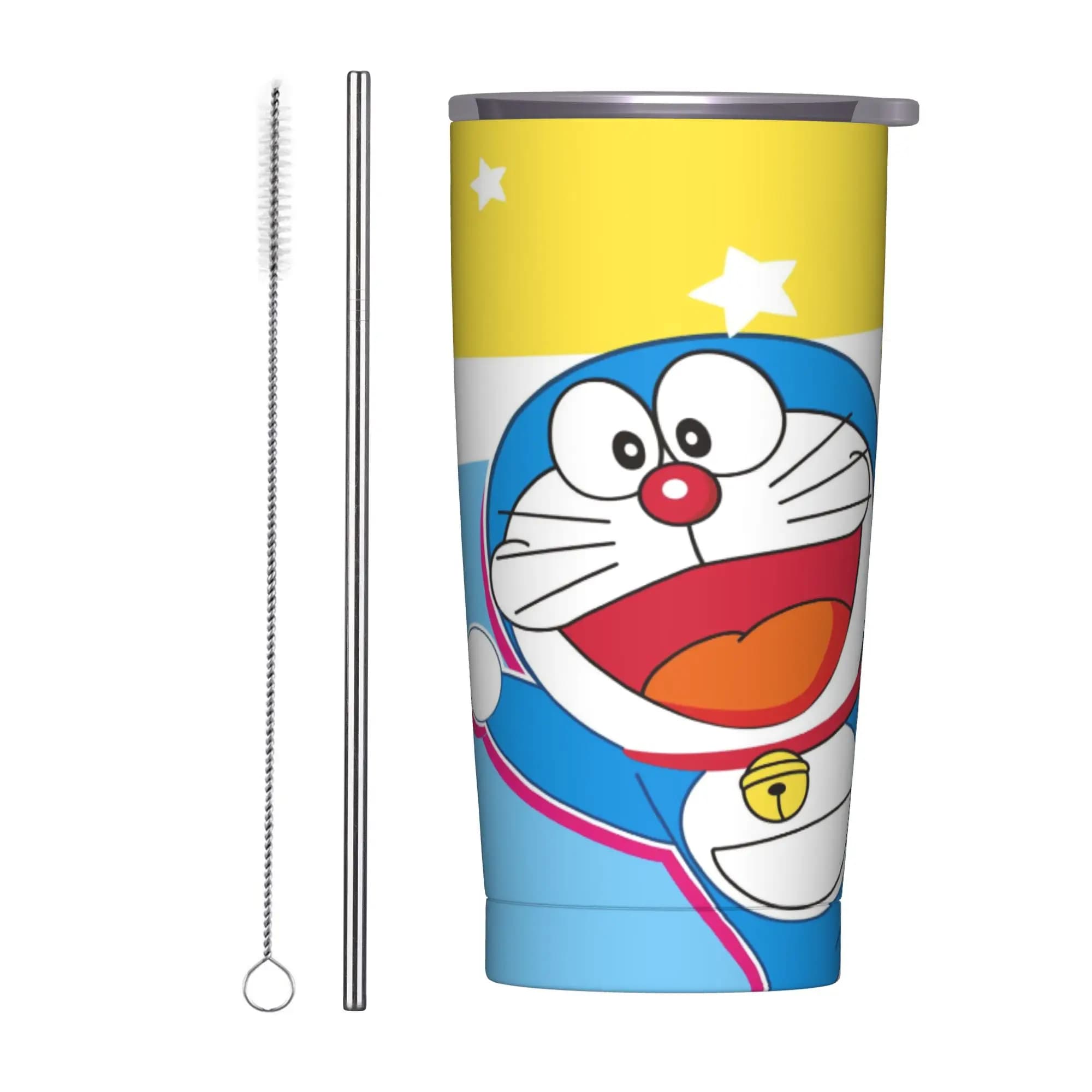 Bicchiere in acciaio inossidabile Doraemons Tazza termica Conservazione del calore Bevande calde Tazze per auto Bottiglia d'acqua grafica da campeggio
