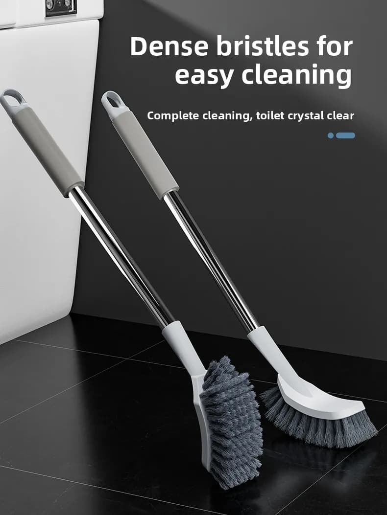 Spazzola per WC con Manico Lungo, Strumento per Pulizia Bagno Senza Angoli Morti, Speciale per Lavaggio WC, Accessorio Durevole Essenziale per il Bagno