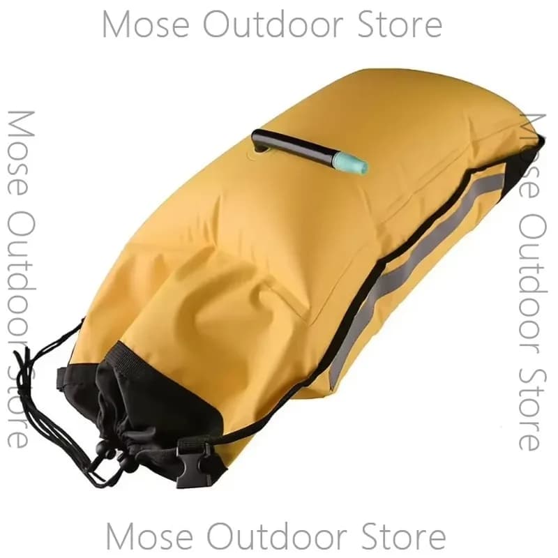 Collapsible Paddle Bag Float Self-rescue Buoyancy Airbag Reflective Strip Safety Kayaking Aid
