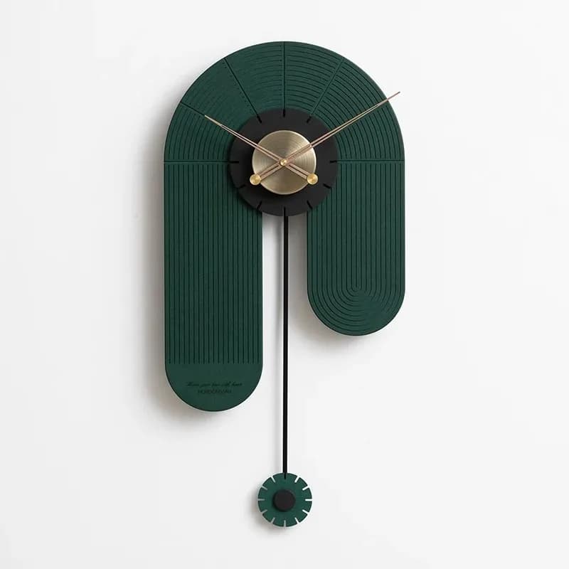 Grande Orologio a Pendolo in Legno, Orologio da Parete dal Design Moderno, Meccanismo Silenzioso Creativo, Decorazione per Soggiorno, Idee Regalo