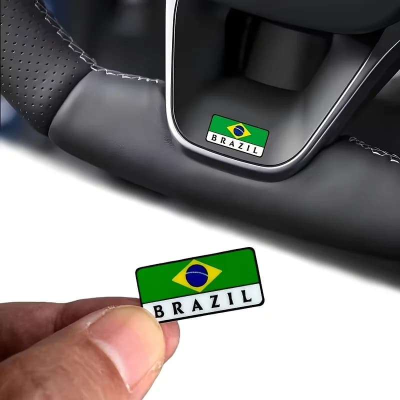 2 adesivi per auto in stile bandiera del Brasile, emblemi e decalcomanie per auto, moto e altri veicoli.