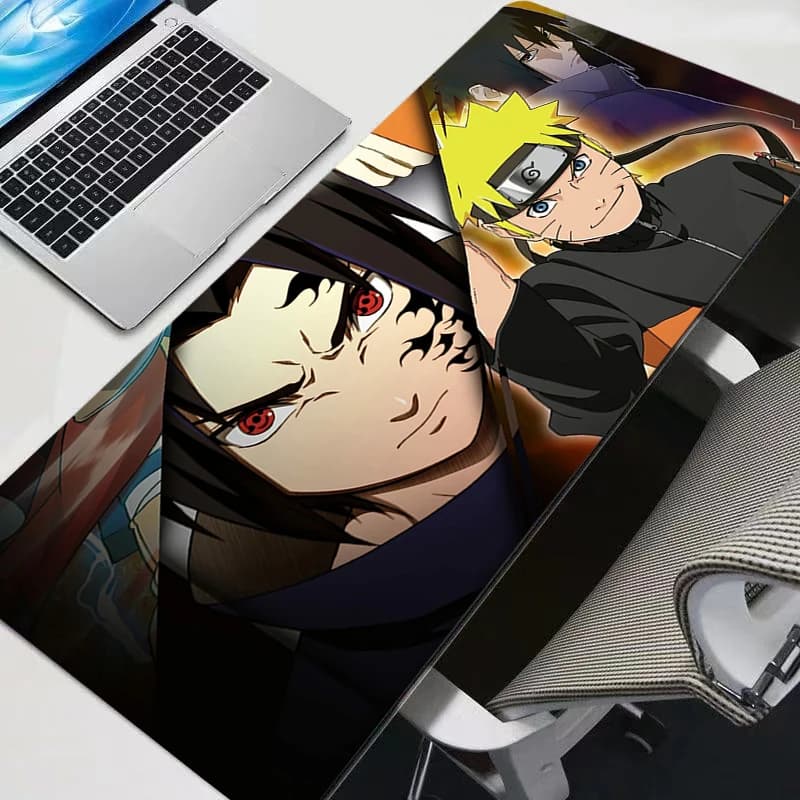 Mouse Mat HD Anime N-naruto Game Mat Speed Sasuke Uchiha Keyboard for Computer and Office