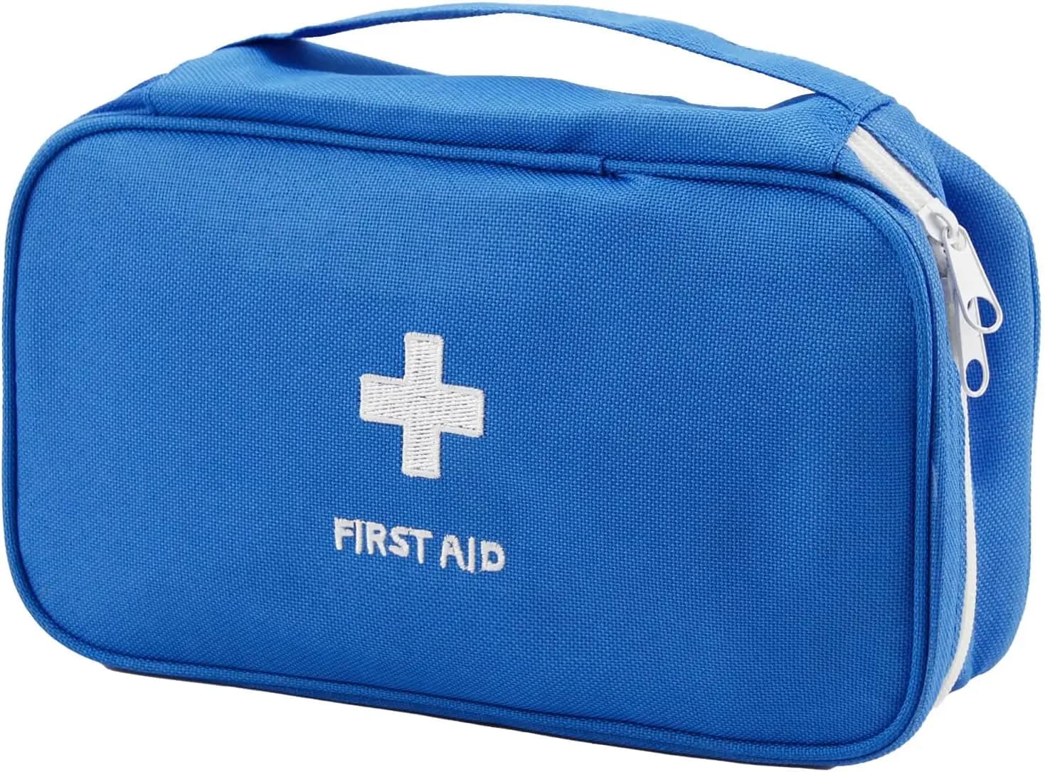 Borsa compatta per kit di pronto soccorso, custodia medica da viaggio con tasche multiple, impermeabile e resistente (blu)