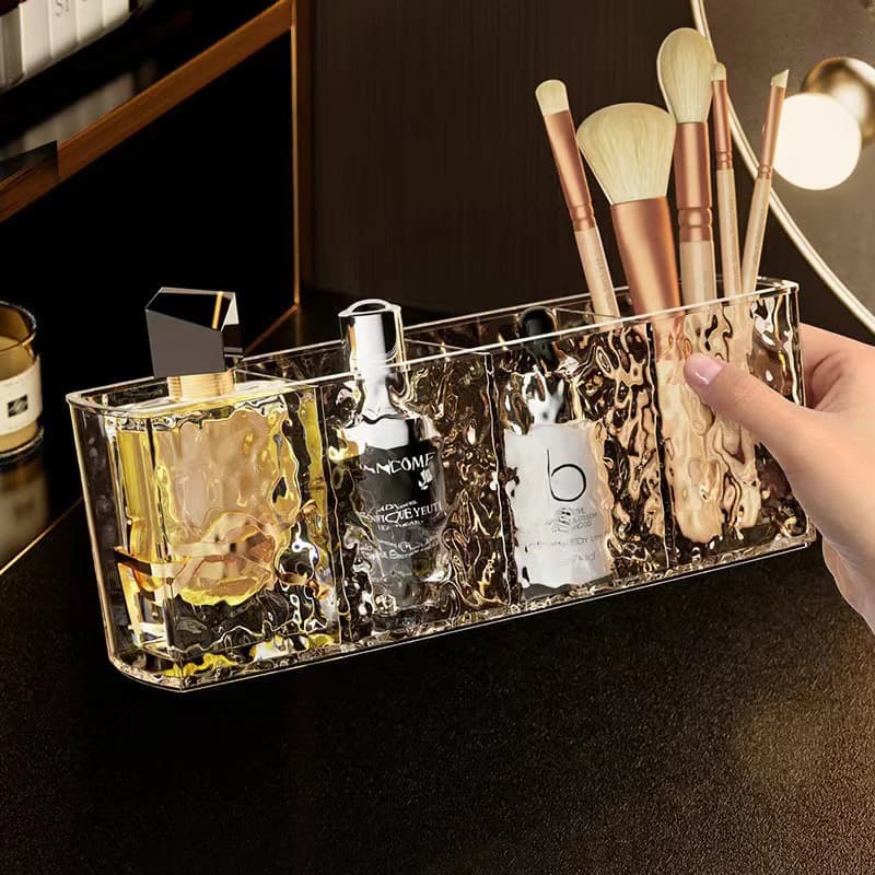 1PC Organizzatore cosmetico da scrivania Porta pennelli per rossetto trasparente Porta pennelli per rossetto Porta pennelli per trucco in acrilico