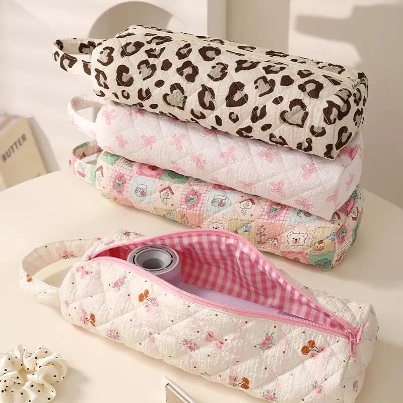 Travel bag for hair dryer with string organizer for styling tools, hairdryer bag with handles, durable case for hair care products