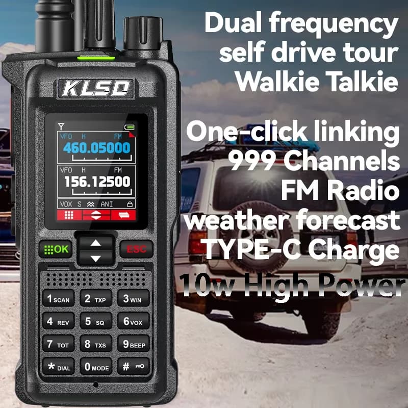 Walkie portatile da 10 W UHF VHF Radio marina Ricevitore FM AM Auto Viaggi su strada Infrastructura wireless lunga 2025 Nuovo