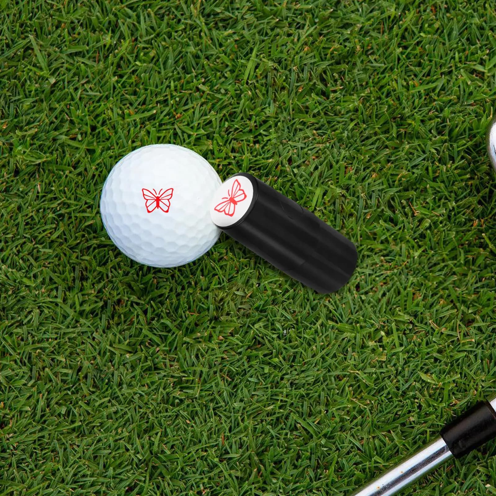 Golf Ball Stamper Portable Reusable Butterfly Pattern Marker Tool for Golfers Students and Teachers