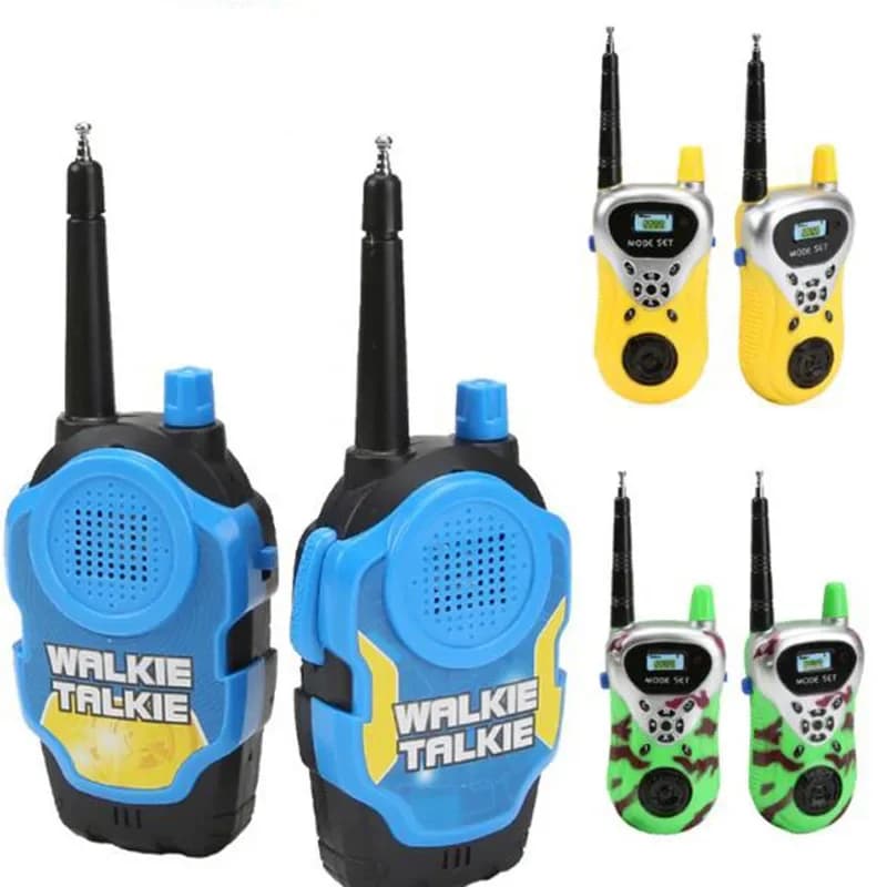 2 pz/set Walkie Talkie 50M Mini 2Ch Radio Telefono per I Bambini Portatile Palmare Per Bambini Interfono All'aperto Giocattoli