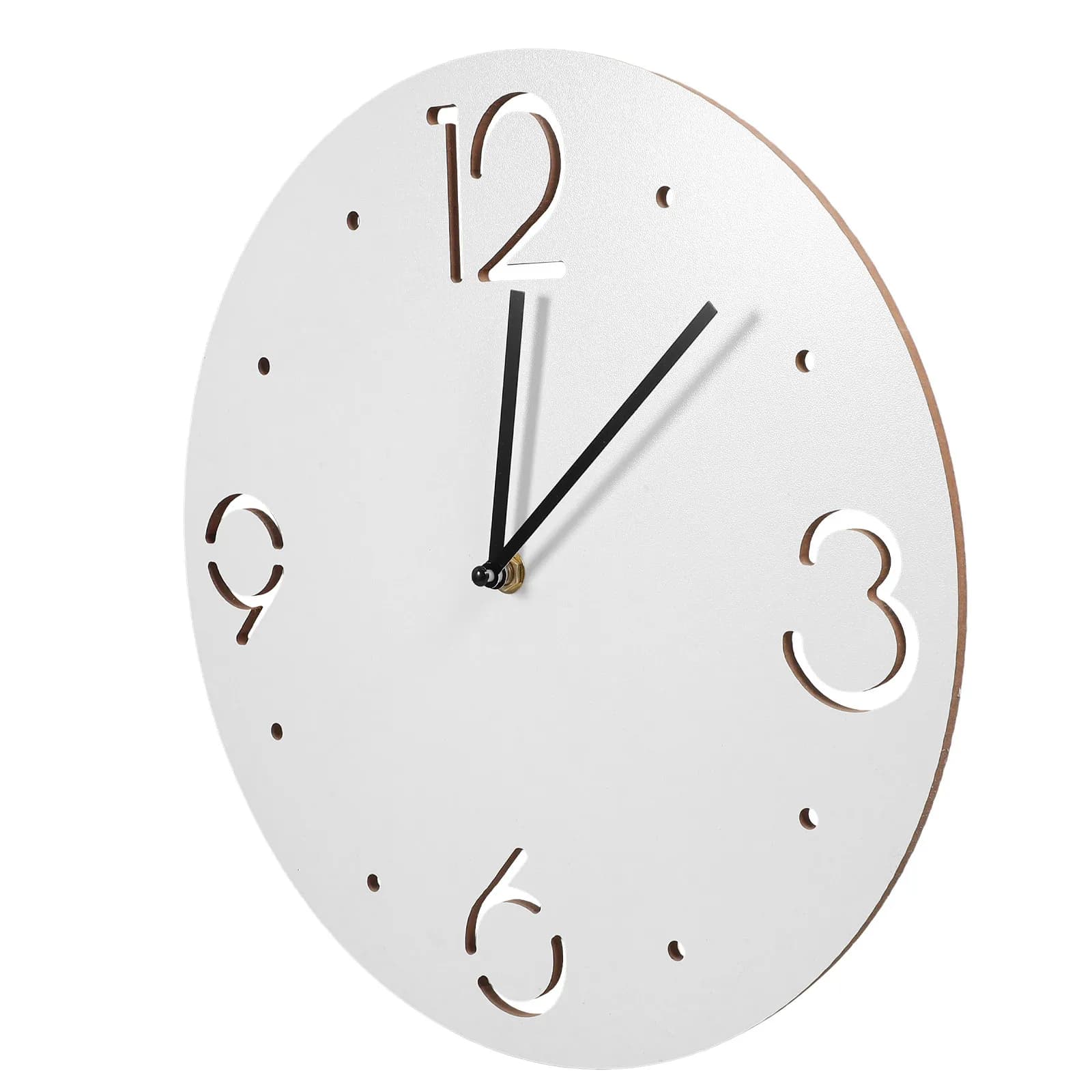 Orologio da Parete in Acrilico Bianco, Movimento Silenzioso, Design Semplice Rotondo con Numeri Arabi, Orologio Decorativo Moderno per Casa e Ufficio