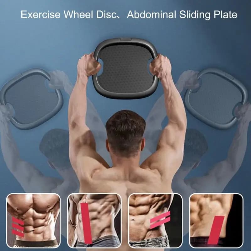 Ab Roller Wheel Waist Strength Trainer Core Fitness Training Equipment 360 Degree Rotating Portable Non-Slip For Women Men Home