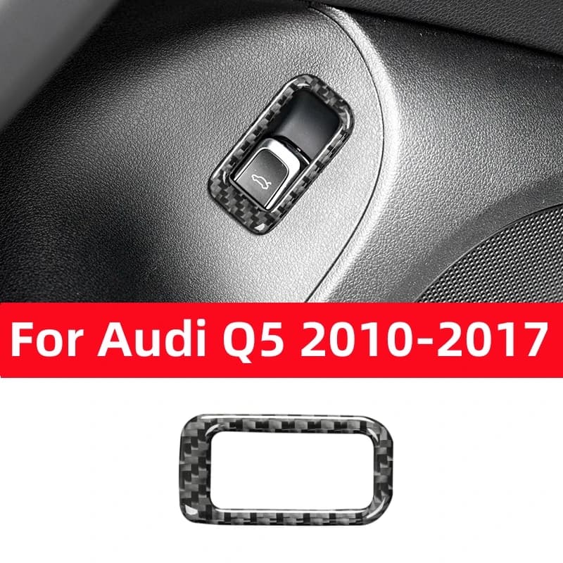Accessories for Audi Q5 2010-2017, Carbon Fiber Decorative Frame for Button Bag, Decorative Sticker