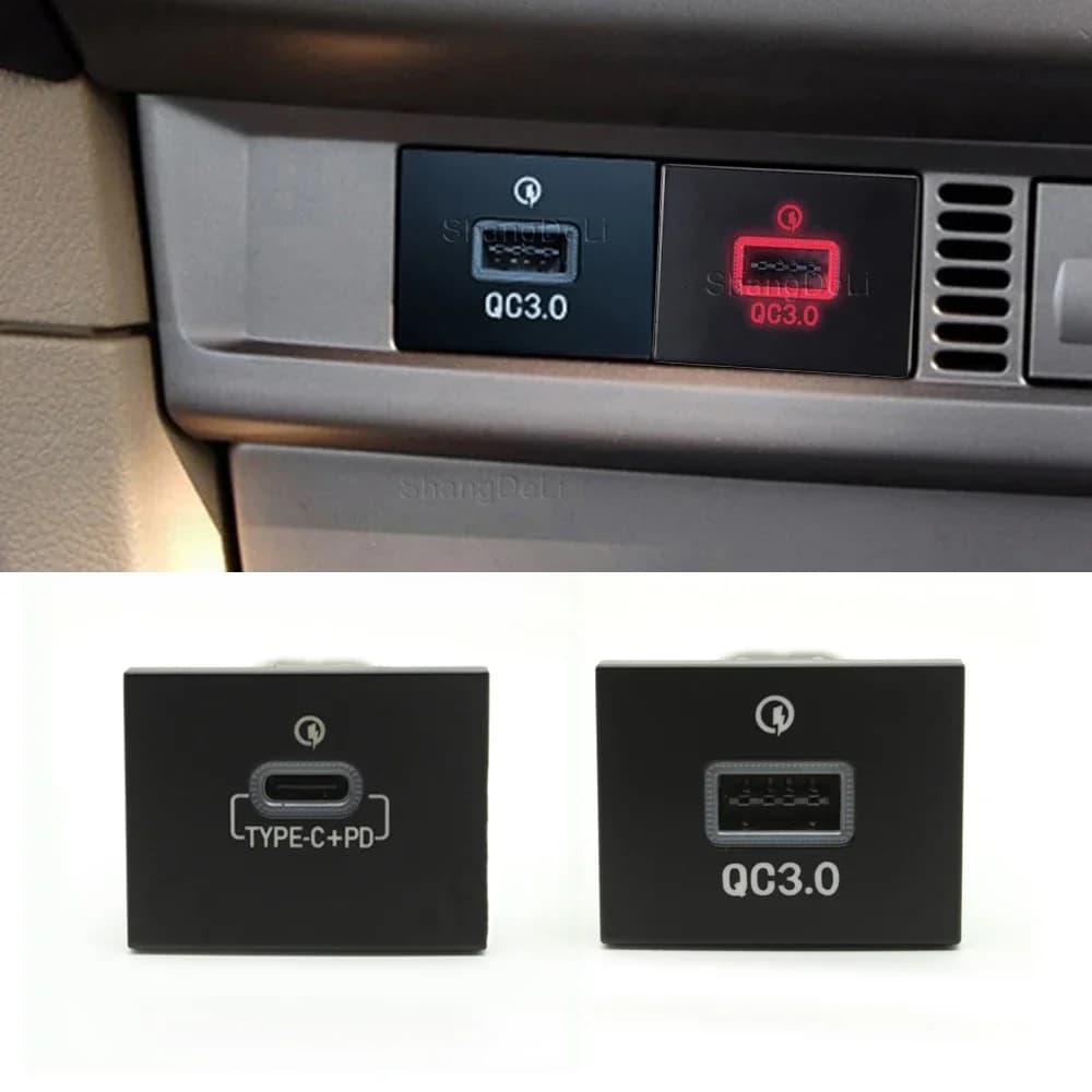 Presa per caricabatteria da auto rapida presa di ricarica USB 12V/24V adattatore di alimentazione interfaccia USB PD per Ford Focus 2 mk2 2009 2010 2011