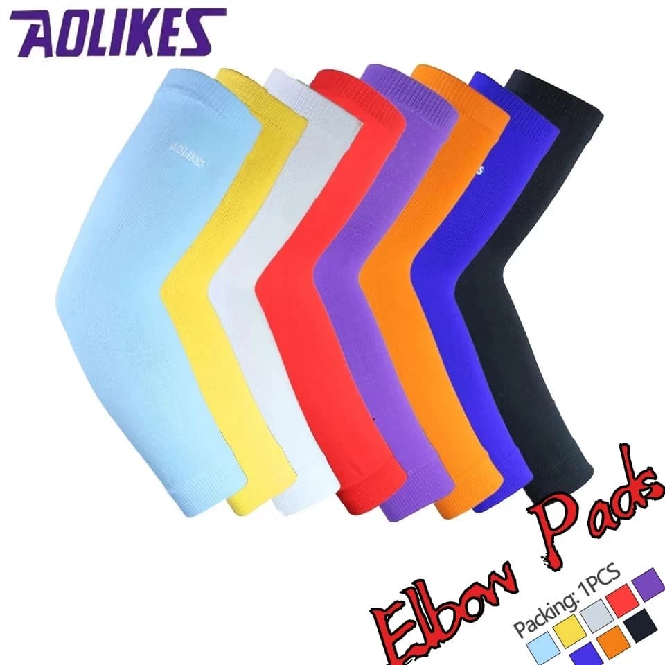 AOLIKES 1 pcs elastic basketball arm sleeves soccer ball bracelet elbow support Brace Cotovelo de basquete sport protection