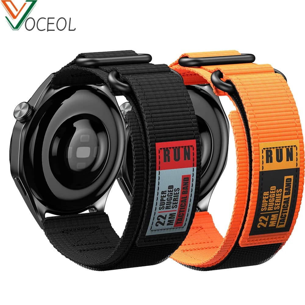 Cinturino orologio da 22 mm per Garmin Vivoactive 4, Forerunner 255 265, cinturino Venu 3/2, cinturino in velcro in nylon Sprot per Huawei Watch GT5 4 3 2