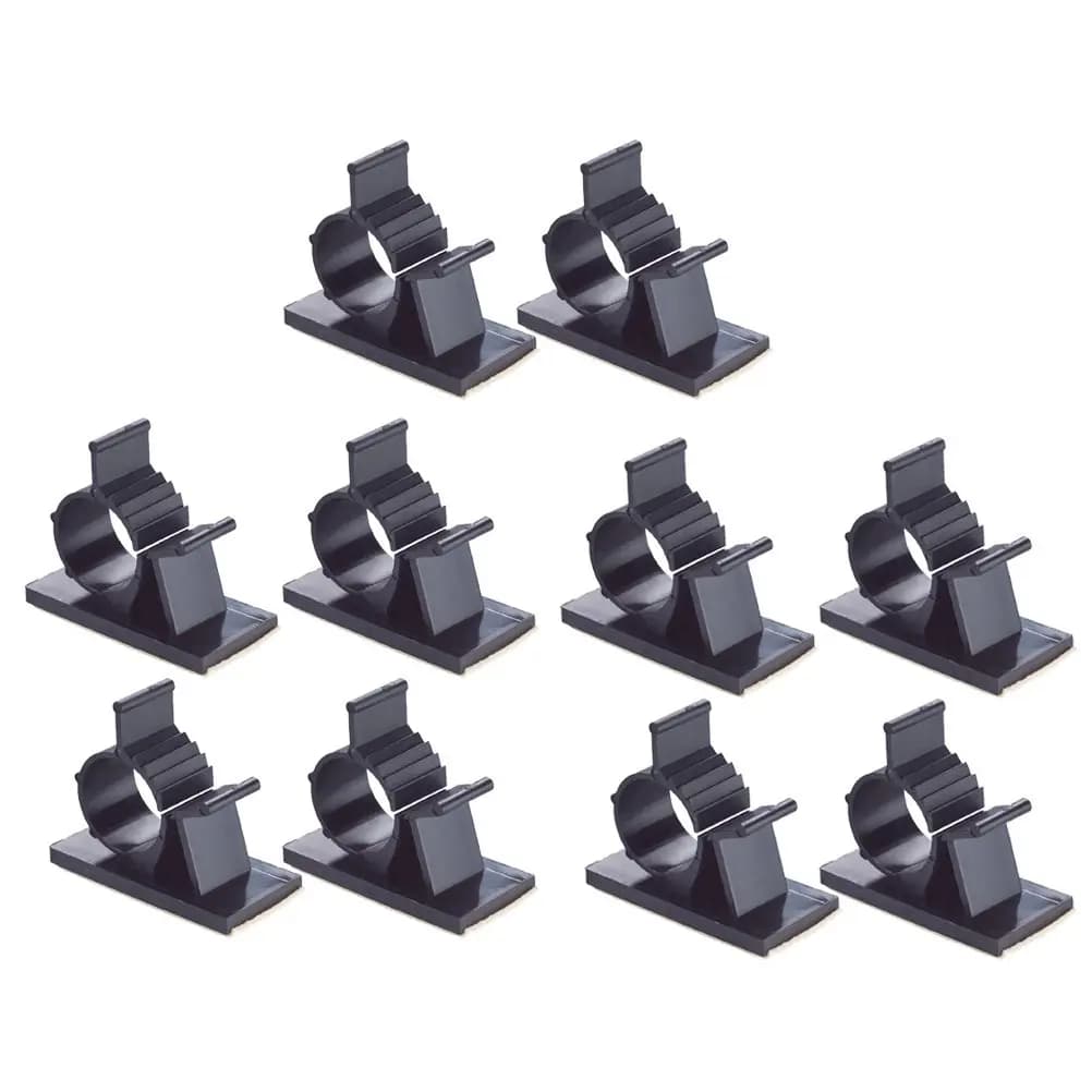50 Pezzi Clip per Gestione Cavi con Adesivo, Supporto per Cavi da Scrivania, Organizzatore di Cavi in Plastica, Morsetti Montabili su Qualsiasi Superficie