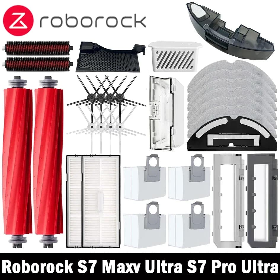 Spazzola laterale principale Mop Filtro Hepa Sacchetto per la polvere Spazzola rotante per pulizia Roborock S7 Maxv Ultra S7 Pro Ultra Accessori per aspirapolvere robot