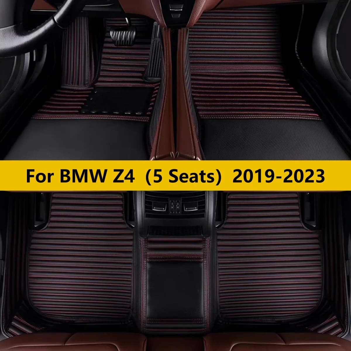 Tappetini per auto personalizzati per BMW Z4 (5 posti) 2019 2020 2021 2022 2023 Tappetini in pelle per auto Tappetini in moquette