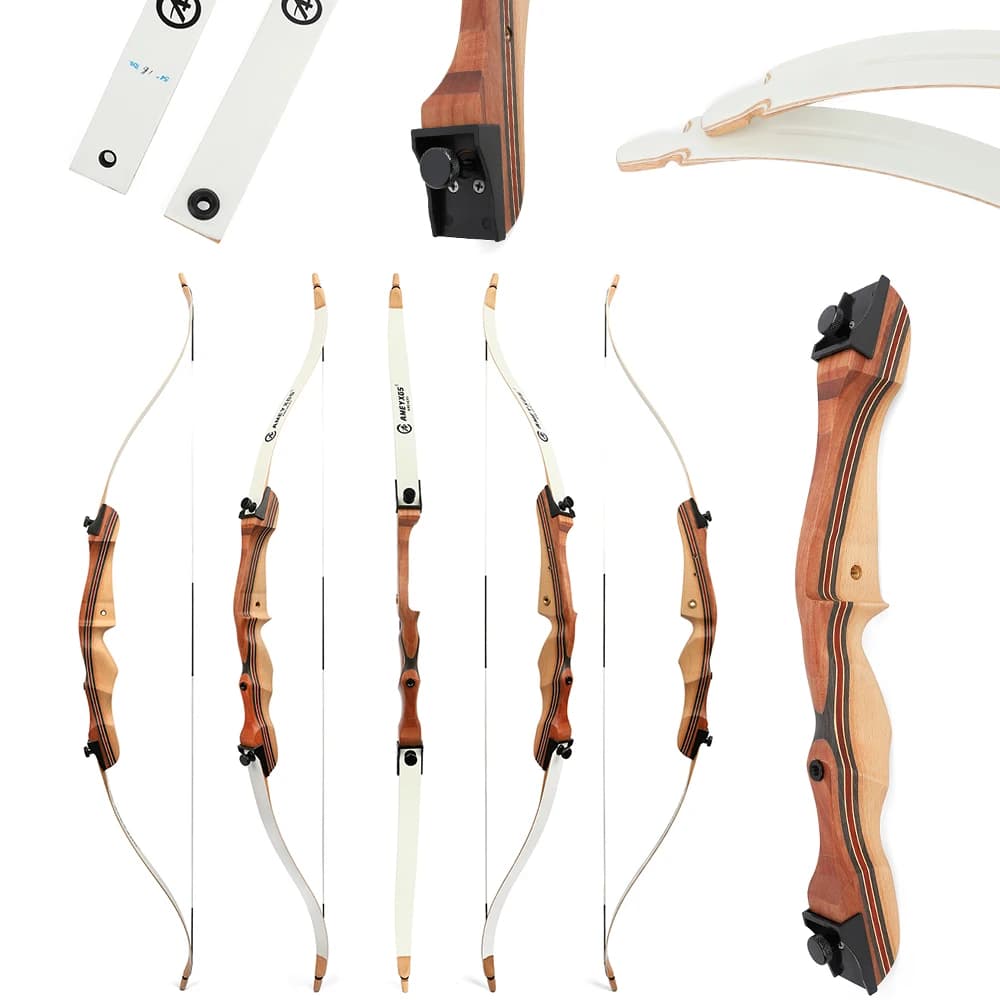 48 ''/50 '' Tiro con l'arco Takedown Arco ricurvo 10-20 libbre per adulti Adolescenti Bambini Principianti Pratica di allenamento Tiro al bersaglio Accessori del gioco