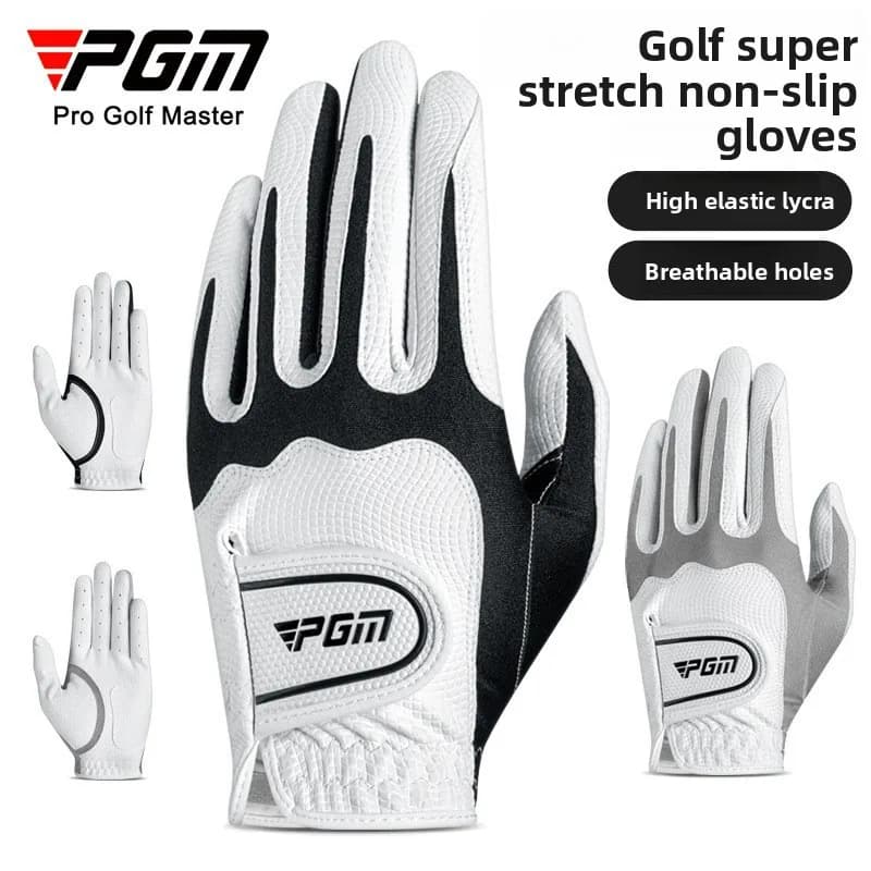 PGM Golf Gloves PU Men's Gloves Wear Resistant Velcro Gloves, Non-slip, Elastic, Breathable and Comfortable