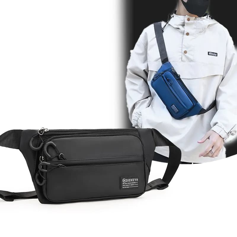 Nuova Borsa a Tracolla da Uomo per Esterni, Casual, da Viaggio e per l'Uso Quotidiano, Multifunzione, Portatile e Resistente