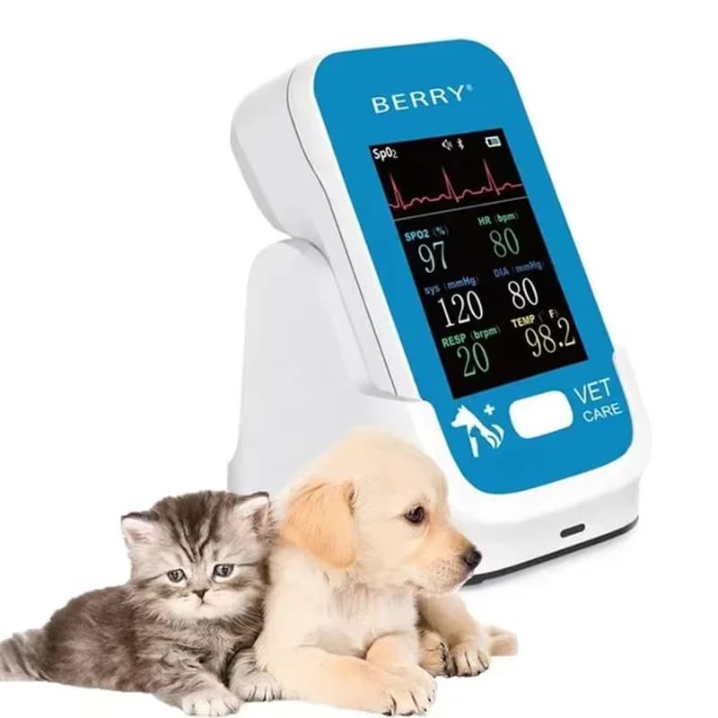 Wireless Rechargeable Handheld Veterinary Instrument Accurate Blood Pressure Monitor Pulse Oximeter for Dogs Identification