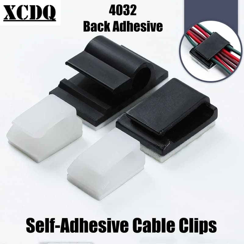 50 pz 4032 Cavo Adesivo Morsetto In Nylon Auto Filo Fibbia Dash Cam Navigatore Linea di Carta di Plastica Cavo di Gestione Clip NC Serie