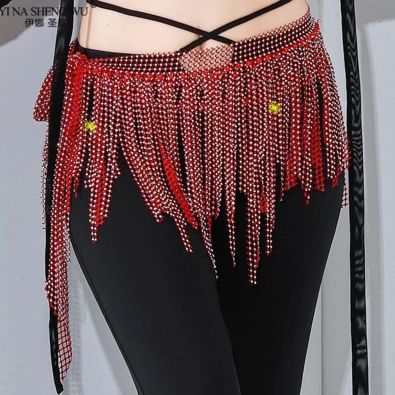 Sciarpa per l'anca di danza del ventre Catena per la vita delle donne Cintura zingara color argento Accessori per costumi di danza del ventre Cintura per prestazioni pratica