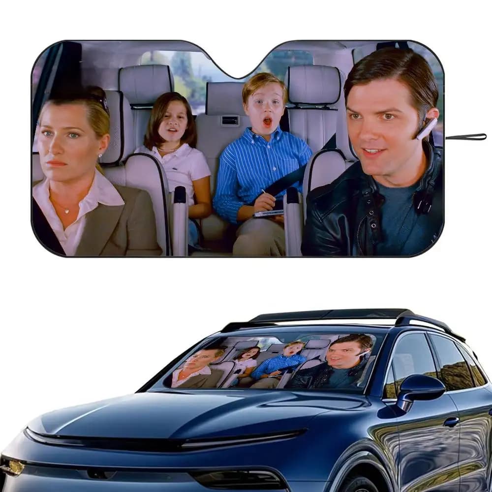 S-Step Brothers Movie Car Parasole Parabrezza Pieghevole Isolamento a tre strati Parasole con ventosa Blocchi Raggi UV Sole