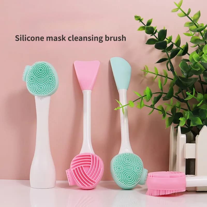 1PC Spazzola per pulizia multiuso Maschera per il viso Spatola Punti neri Rimozione dell'acne Pulizia del trucco Silicone Viso Varietà Testine di spazzola