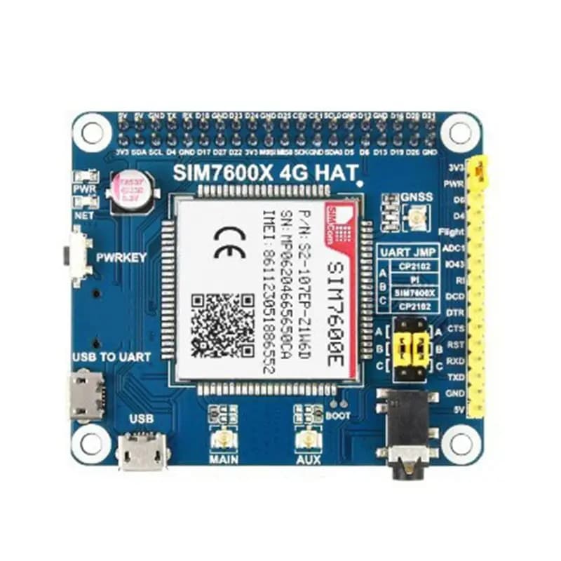 Modulo LTE Cat1 SIM7600E in Promozione, Scheda di Espansione 4G per Raspberry Pi, Modulo GNSS per l'Europa Compatibile con 3G/2G