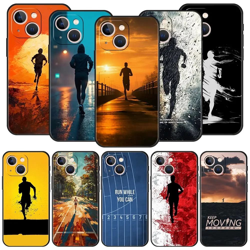 Custodia Morbida Antiurto in TPU per iPhone 17 Air 16 Plus 13 15 14 12 11 Pro MAX 7 8 SE - Edizione Maratona