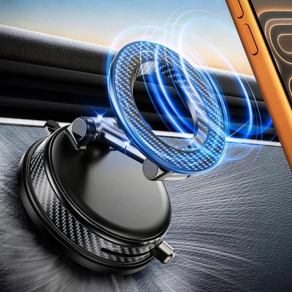 Supporto Magnetico per Telefono da Auto Potenziato con Forza di Aspirazione di 120 libbre e Resistenza di 3000gf, Montaggio Regolabile sul Cruscotto per Telefoni