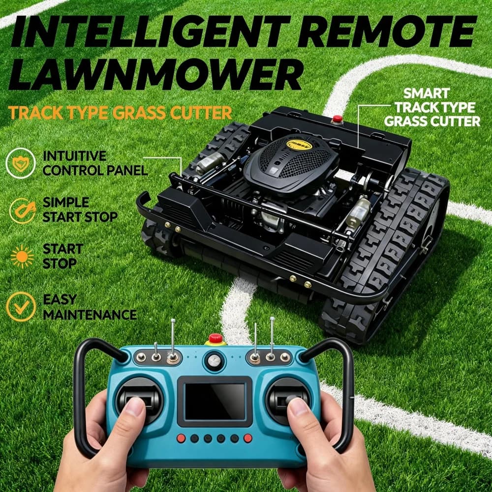 CE Certified Customization Mower 1000mm Cutting Width Tracked Lawn Trimmer All-Terrain High Efficiency for Garden Farm Use