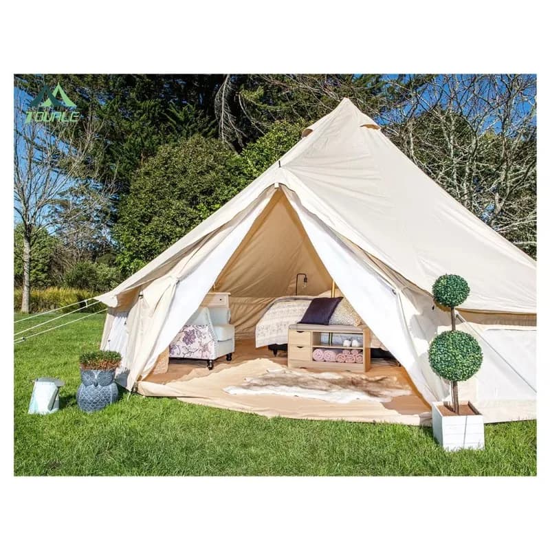 Camping & Hiking Family Luxury Outdoor Glamping Tent Yurt Tent Camping Accessories Stove Tent