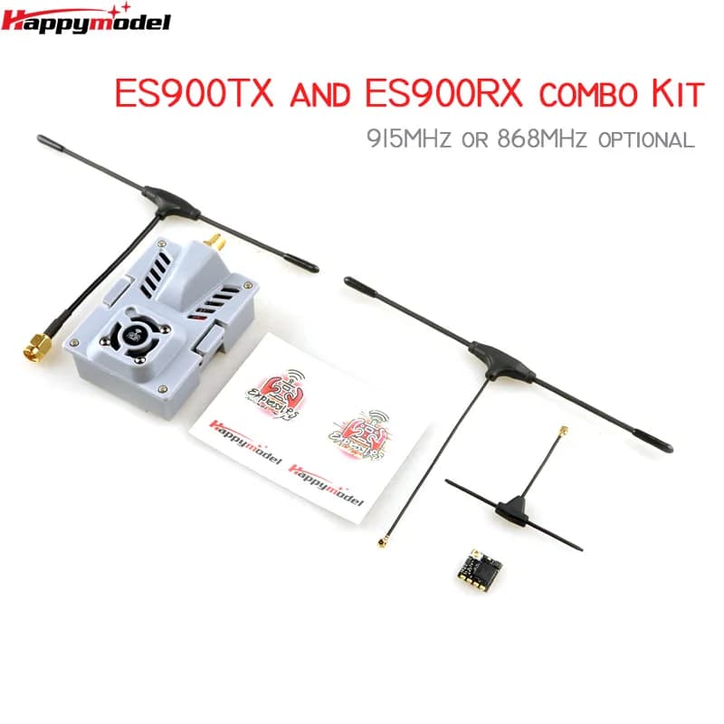 Happymodel ES900RX DOPPIO Ricevitore TCXO ES900TX Modulo Combo Kit 915 MHz ExpressLRS Firmware Per RC FPV Droni da Corsa a Lungo Raggio