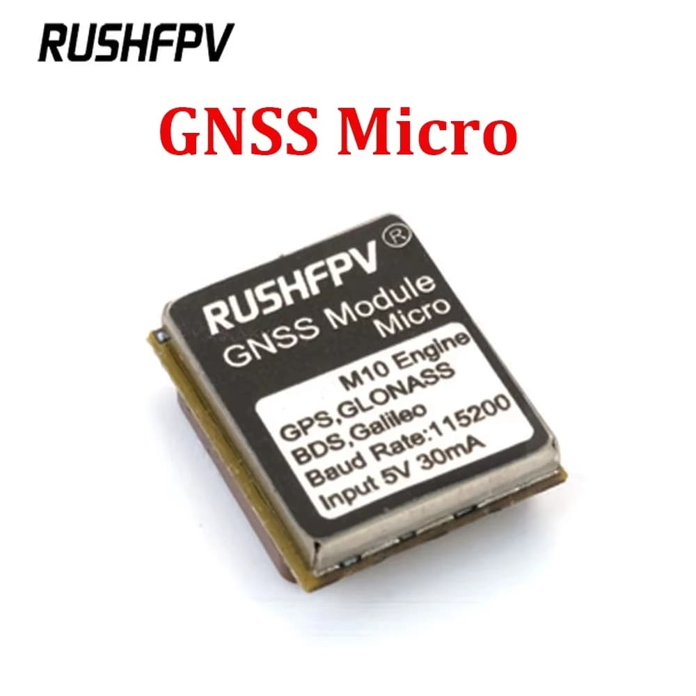GPS module RUSHFPV GNSS Micro M10 with Frequency 10HZ and Integrated Ceramic antenna for FPV Freestyle drones and DIY parts