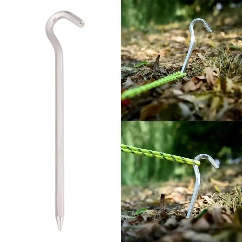 652F Aluminum Alloy Canopy Stake Spikes Wind-proof Tent Ground Nails Camping Tent Peg