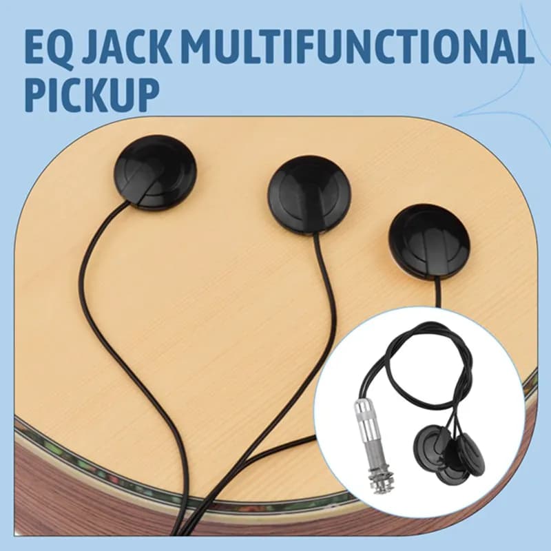 Pickup per Chitarra 3X Piezo Transduttore per Chitarra Acustica, Ukulele, Mandolino e Altri Strumenti