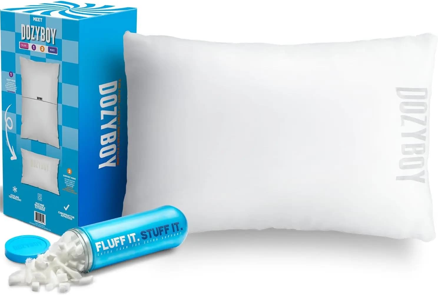 Cuscino in Memory Foam Misura Queen, Altezza Regolabile per Supporto Collo e Schiena, Cuscino Rinfrescante per Chi Dorme su un Fianco o sulla Schiena