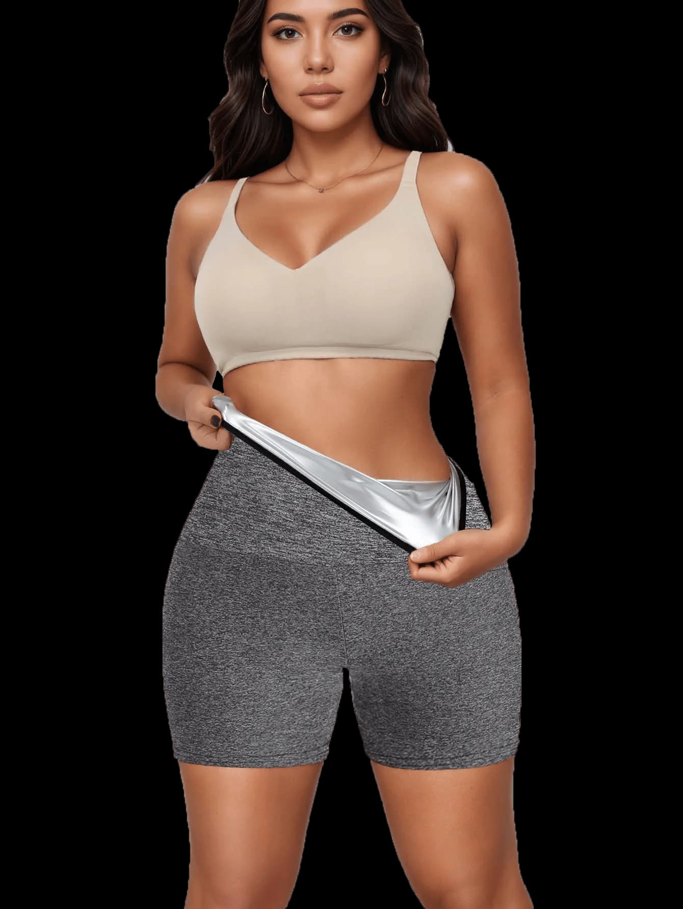 Plus Size Sauna Yoga Shorts, High Waist Hot Yoga Shorts, Sweat Release Your Best Condition, Shaping Shorts, Spandex Shorts,