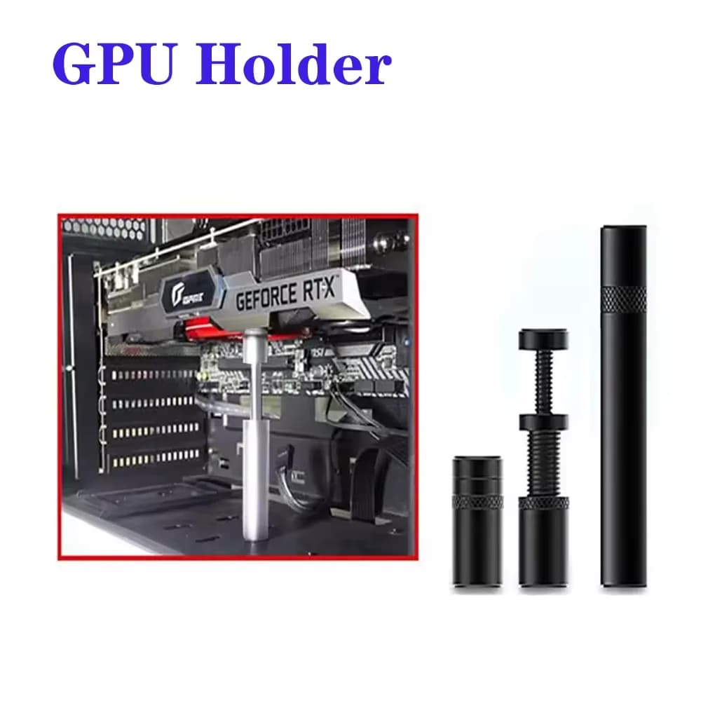 Supporto per Scheda Grafica GPU Rotante e Telescopico in Lega di Alluminio con Base Magnetica