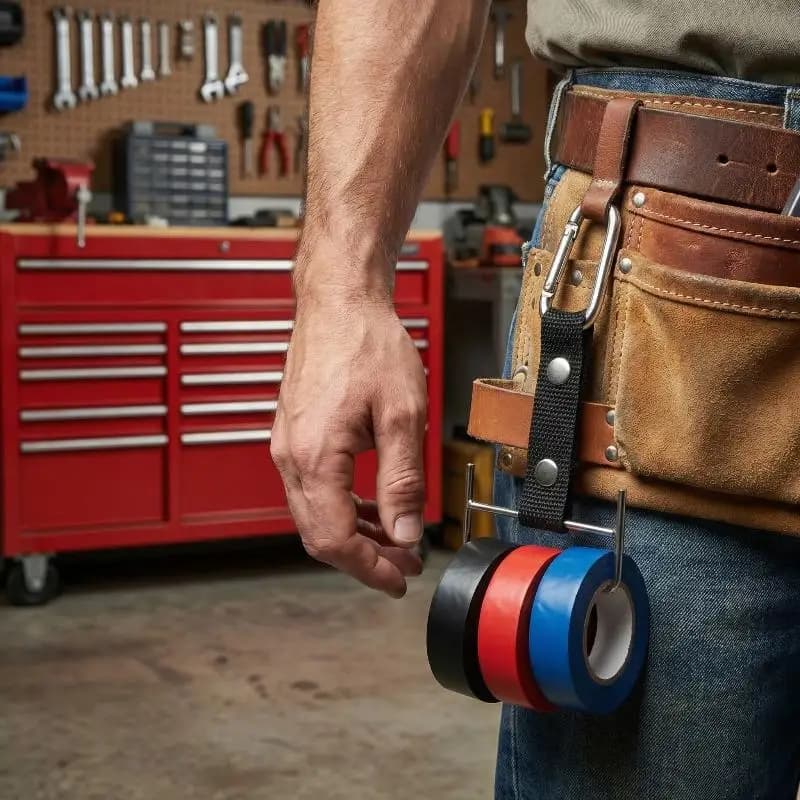 Electrical Tape Holder Adjustable Tape Waist Hanging Tool With Hook For Tool Belt Bag Accessories