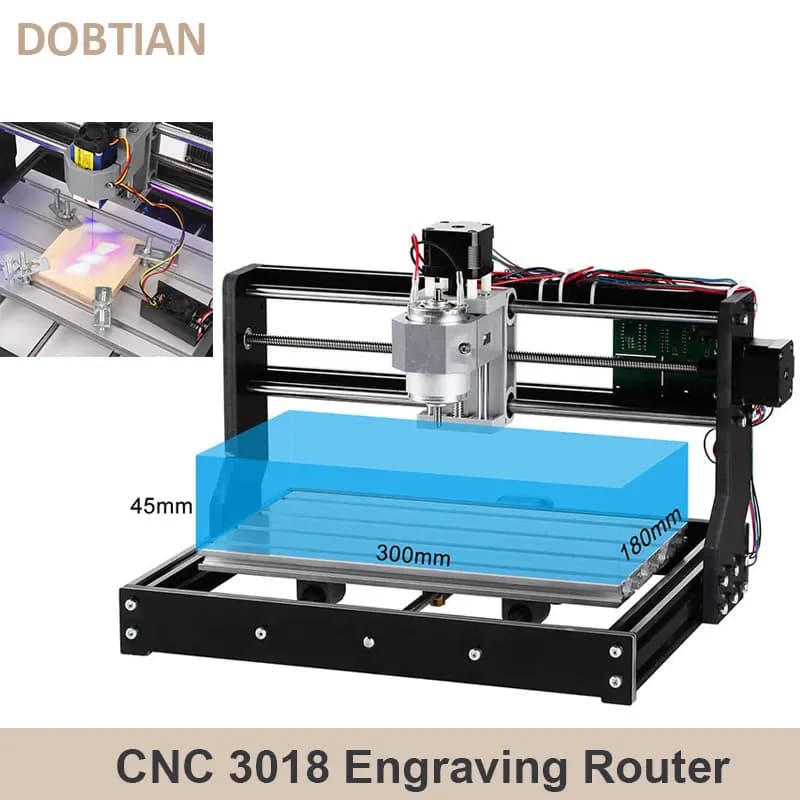 Macchina per incisione su legno CNC 3018 PRO con modulo per incisore laser, router CNC a 3 assi per intaglio del legno