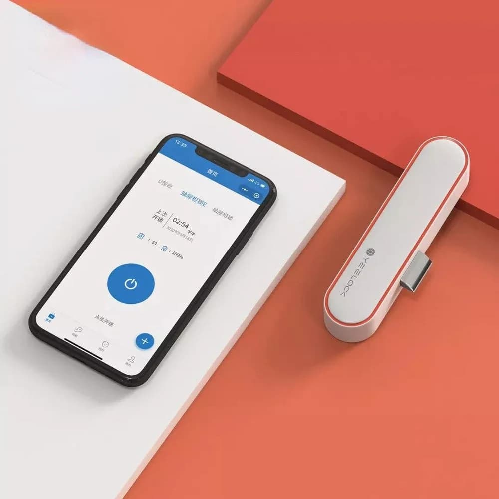 YEELOCK Serratura intelligente per cassettiera Serratura per porta Bluetooth senza chiave APP Sblocco antifurto Serratura elettronica di sicurezza per file di sicurezza per bambini