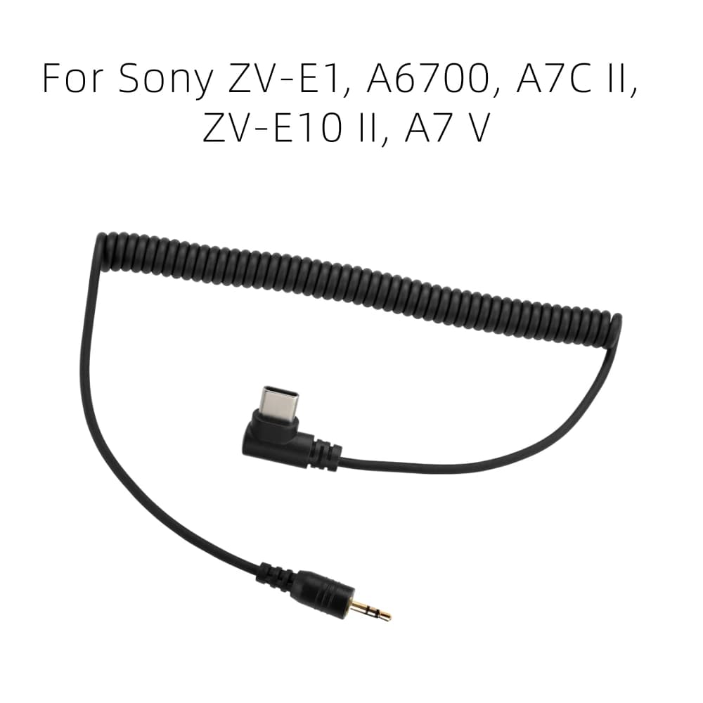 Cavo di collegamento per telecomando AODELAN S10 con connettore da 2,5 mm a USB-C per Sony ZV-E1, A6700, A7C II, ZV-E10 II, A7 V