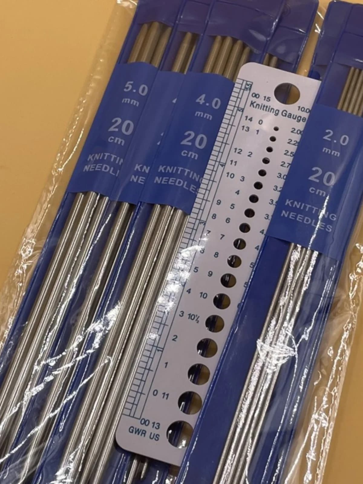 Aghi cavi in acciaio inossidabile da 20 cm per lavori a maglia a mano, bambole SOS, aghi per filato ultra corti da 5 cm, strumenti per cucito, tessuti per la casa