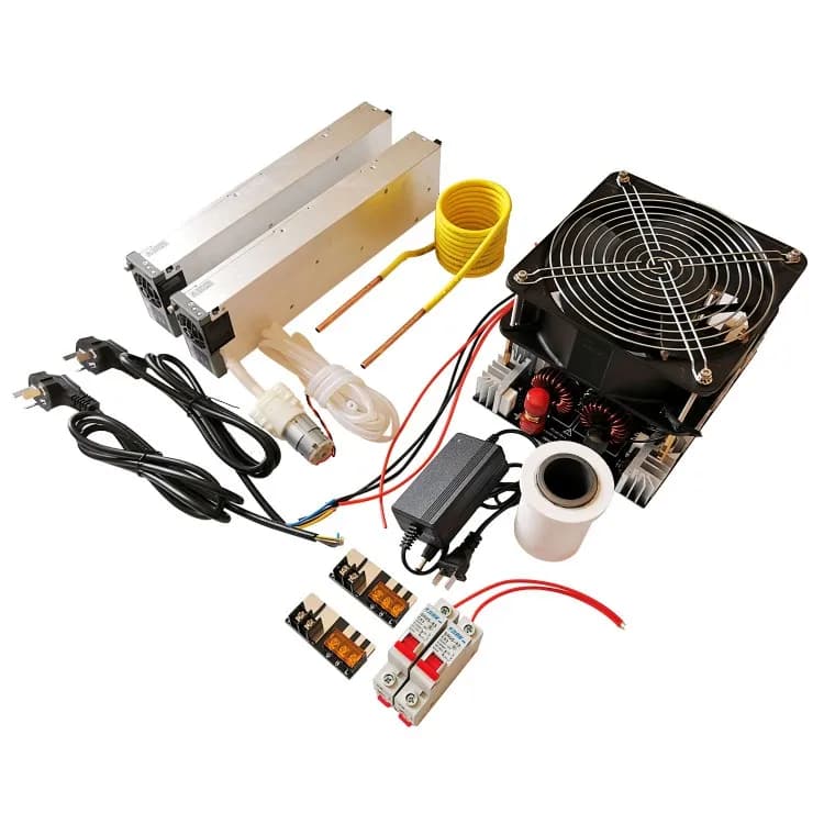 Set riscaldatore a induzione ZVS da 4000 W con alimentatore per pompa a crogiolo e interruttore dell'aria per coperte e riscaldatori con nastro termico
