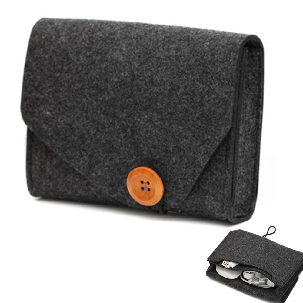 Borsa portaoggetti portatile in feltro Cavo digitale da viaggio per esterni Accessori elettronici Organizzatore Carica Auricolari Borse portaoggetti per trucco