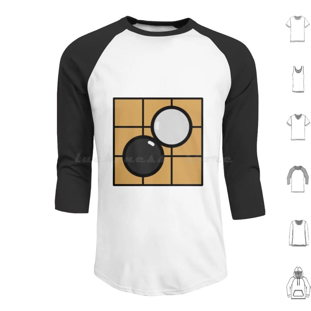 Go Gioco da tavolo Baduk Felpa con cappuccio in cotone Manica lunga Carino Popolare Trendy Go Go Gioco Go Gioco da tavolo Baduk Baduk Gioco da tavolo Go Games Go